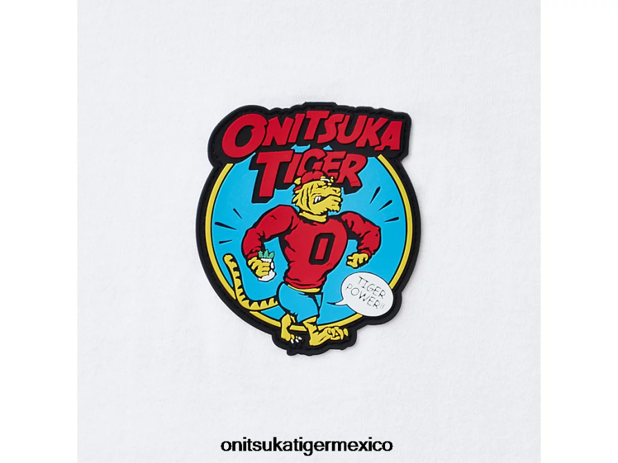 Onitsuka Tiger ropa 4P8D6N440 blanco hombres camiseta gráfica