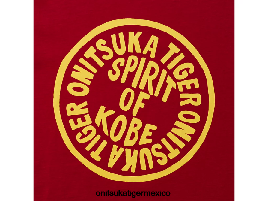 Onitsuka Tiger ropa 4P8D6N441 rojo hombres camiseta gráfica