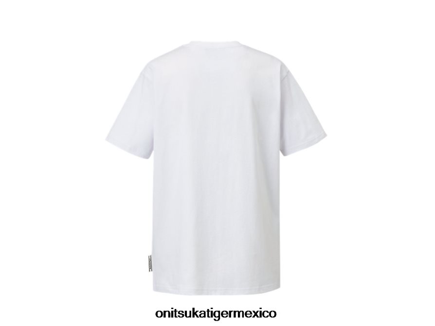 Onitsuka Tiger ropa 4P8D6N444 blanco hombres camiseta gráfica
