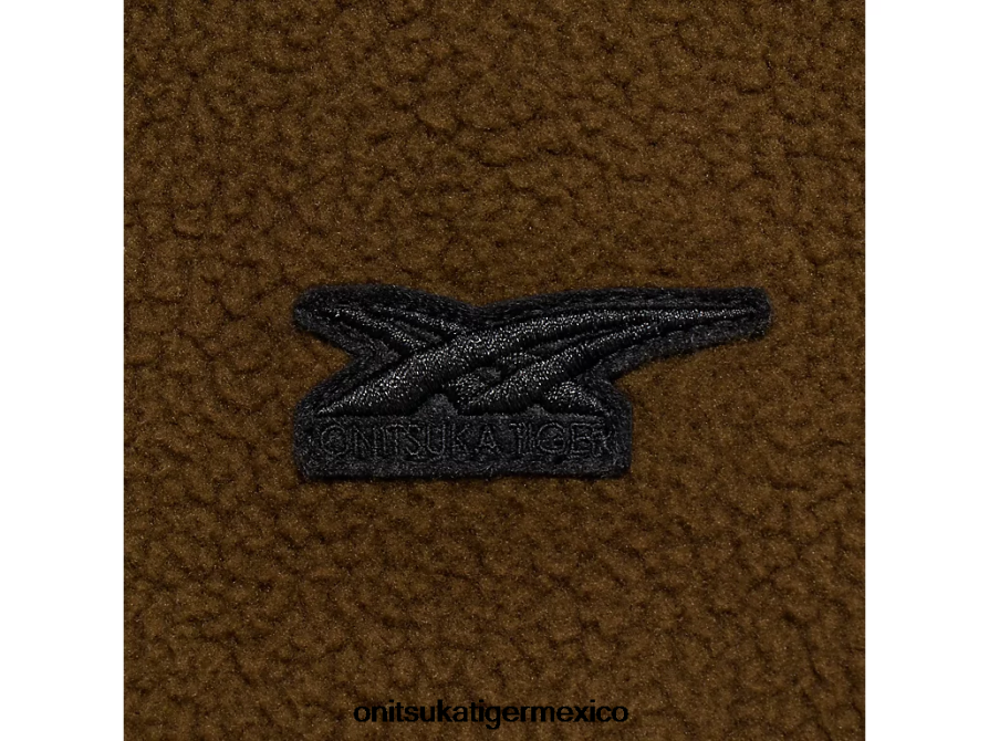 Onitsuka Tiger ropa 4P8D6N445 aceituna hombres cazadora holgada