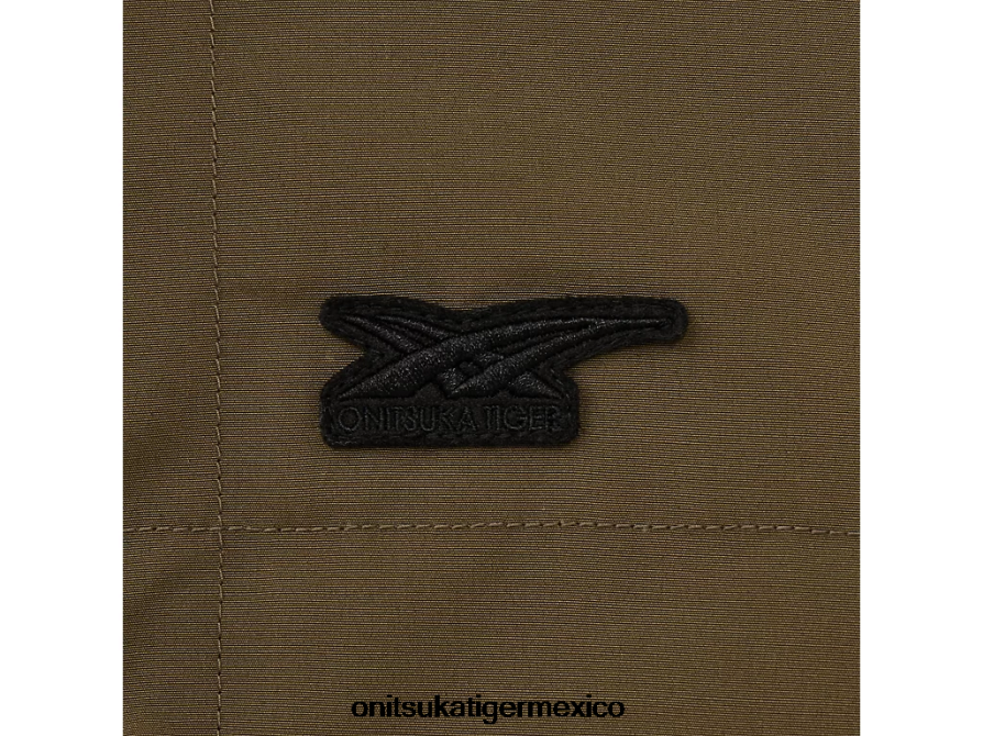 Onitsuka Tiger ropa 4P8D6N446 aceituna hombres chaqueta de plumas
