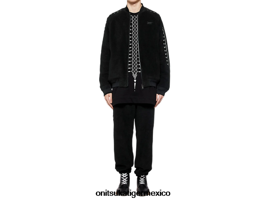 Onitsuka Tiger ropa 4P8D6N447 blanco negro hombres chaqueta