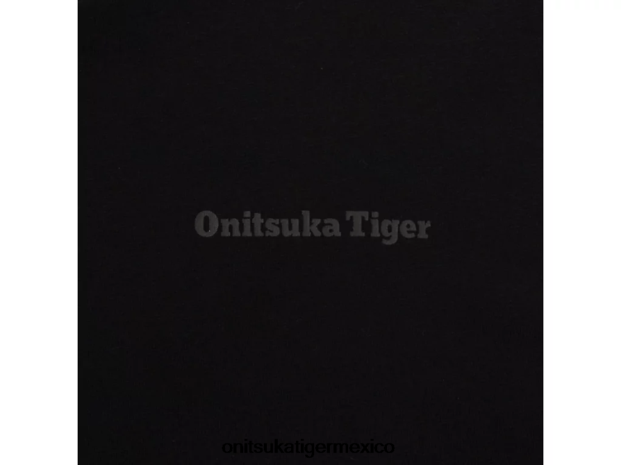 Onitsuka Tiger ropa 4P8D6N454 negro/blanco roto hombres camiseta gráfica ss
