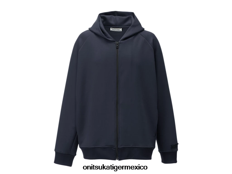 Onitsuka Tiger ropa 4P8D6N457 Armada hombres sudadera con capucha y cremallera
