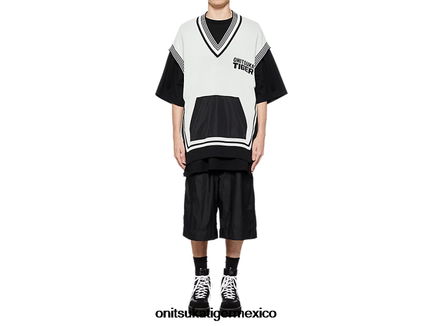 Onitsuka Tiger ropa 4P8D6N463 negro hombres pantalones cortos