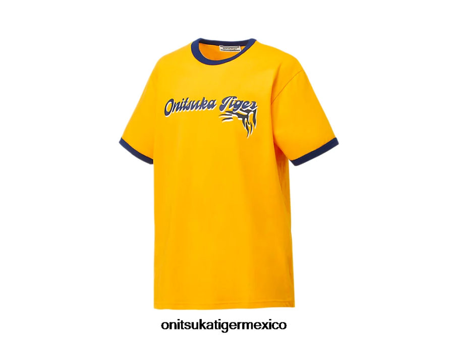 Onitsuka Tiger ropa 4P8D6N468 amarillo unisexo camiseta gráfica