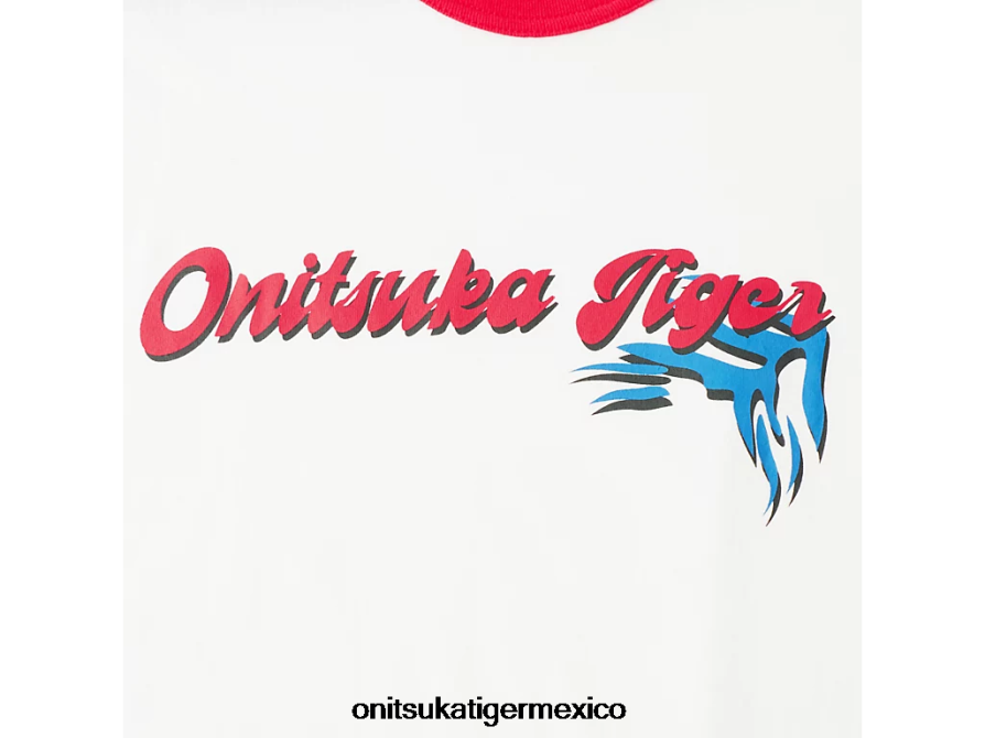 Onitsuka Tiger ropa 4P8D6N469 blanco unisexo camiseta gráfica