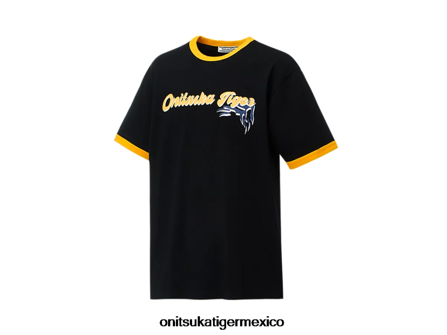 Onitsuka Tiger ropa 4P8D6N471 negro unisexo camiseta gráfica
