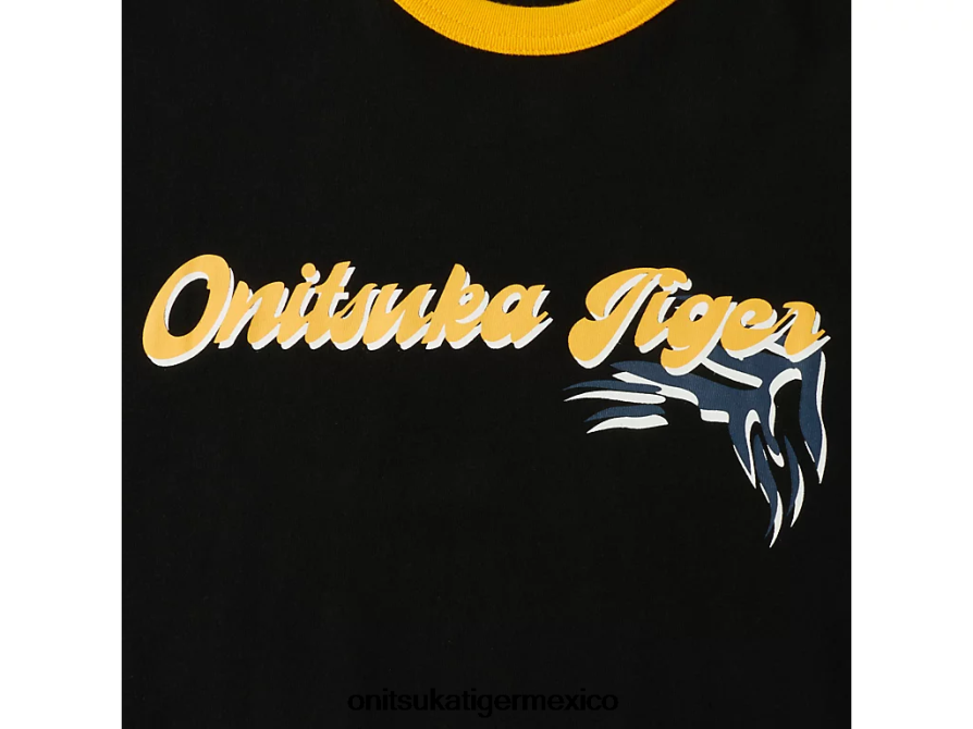 Onitsuka Tiger ropa 4P8D6N471 negro unisexo camiseta gráfica