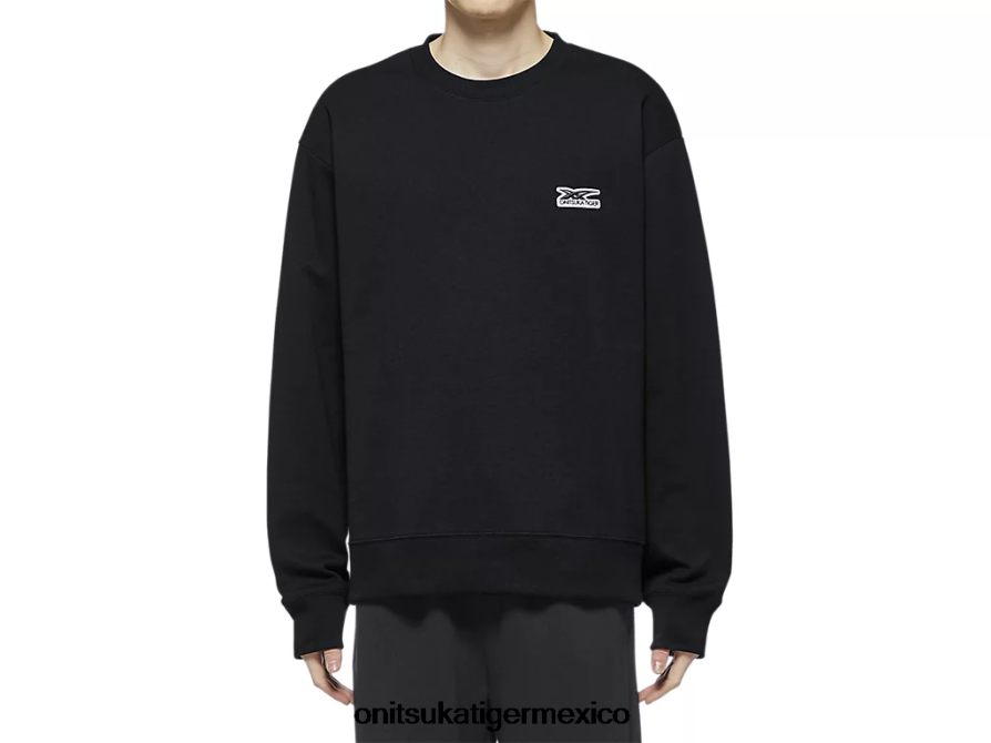 Onitsuka Tiger ropa 4P8D6N475 negro unisexo Top de manga larga