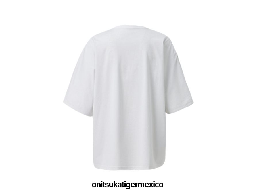 Onitsuka Tiger ropa 4P8D6N477 blanco hombres top de manga corta