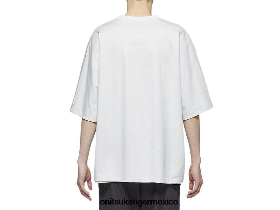 Onitsuka Tiger ropa 4P8D6N477 blanco hombres top de manga corta
