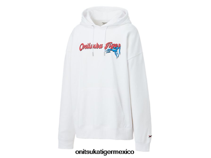 Onitsuka Tiger ropa 4P8D6N478 blanco unisexo sudadera con capucha