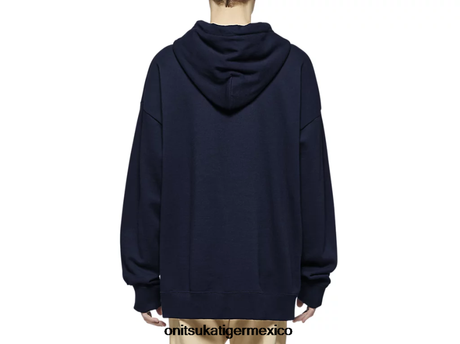 Onitsuka Tiger ropa 4P8D6N479 azul marino oscuro unisexo sudadera con capucha