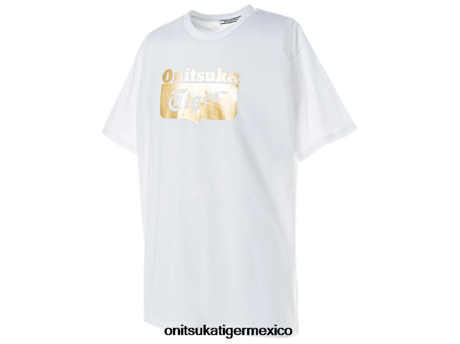 Onitsuka Tiger ropa 4P8D6N482 oro blanco real/rico unisexo camiseta con logo