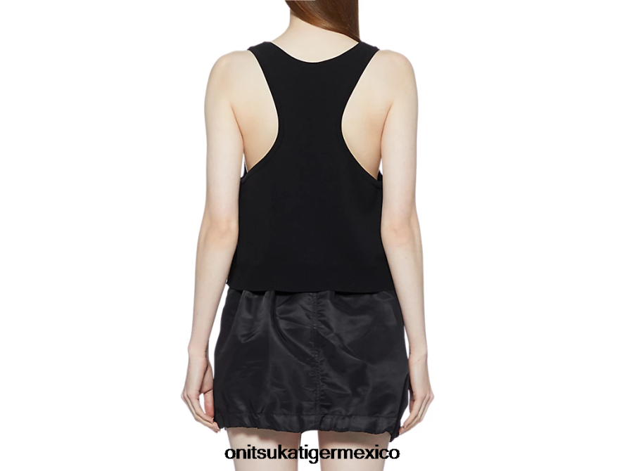 Onitsuka Tiger ropa 4P8D6N590 negro mujer camiseta sin mangas de punto