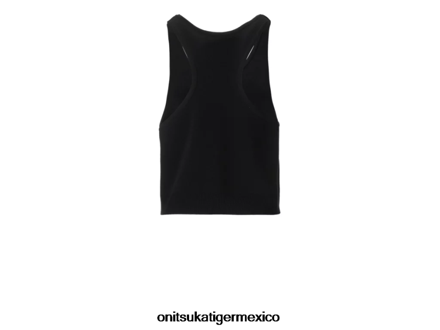 Onitsuka Tiger ropa 4P8D6N590 negro mujer camiseta sin mangas de punto