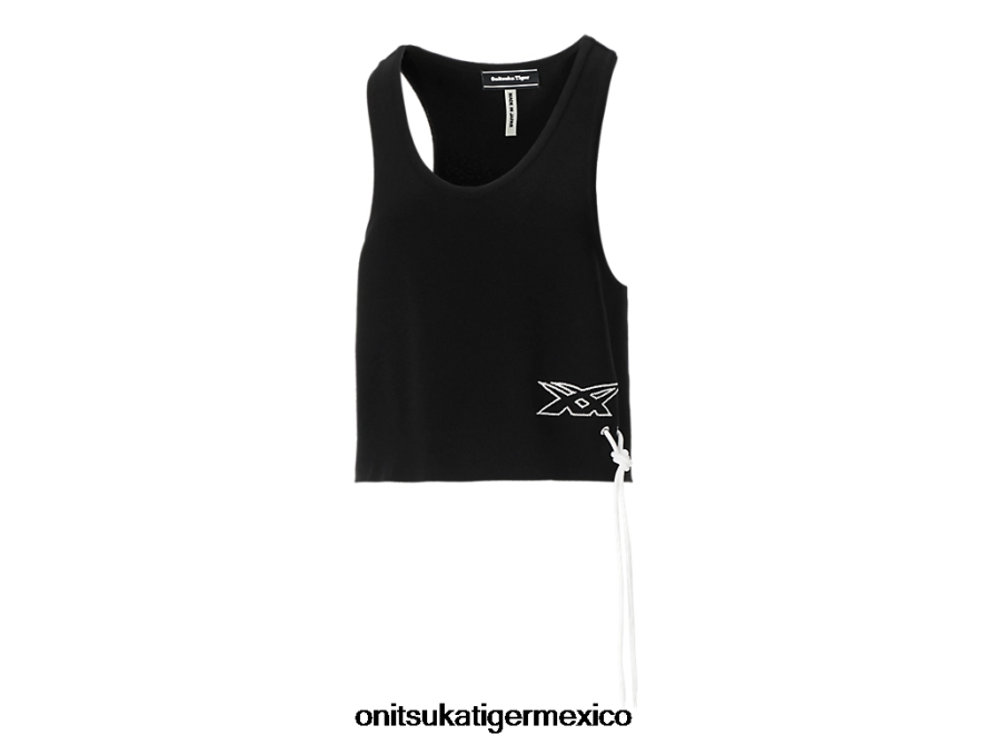 Onitsuka Tiger ropa 4P8D6N590 negro mujer camiseta sin mangas de punto