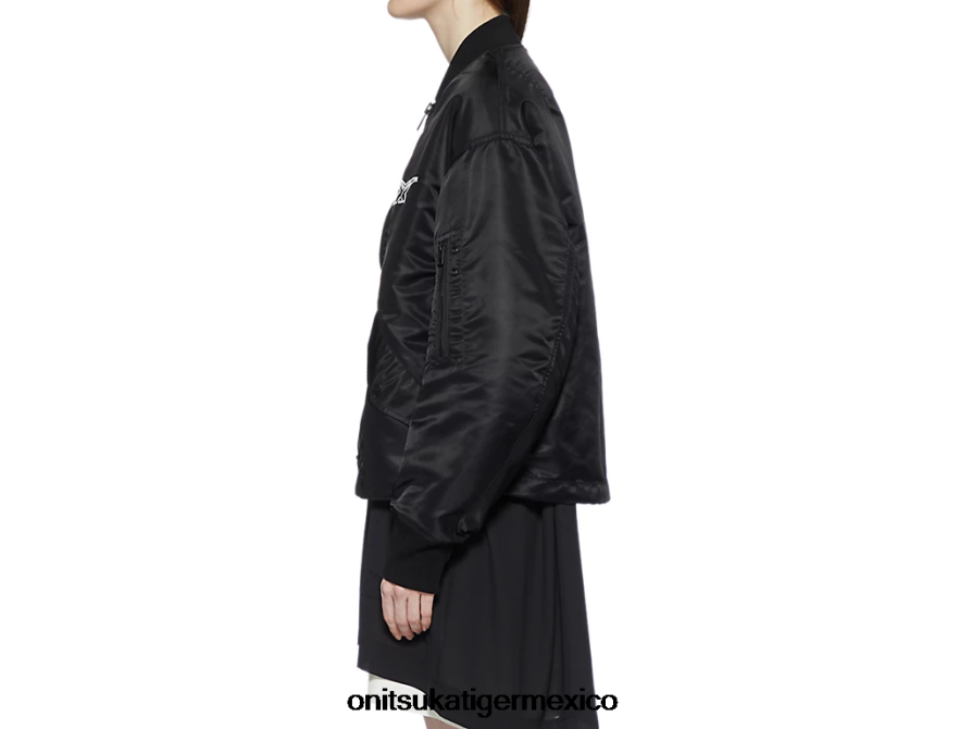 Onitsuka Tiger ropa 4P8D6N595 negro mujer chaqueta bomber