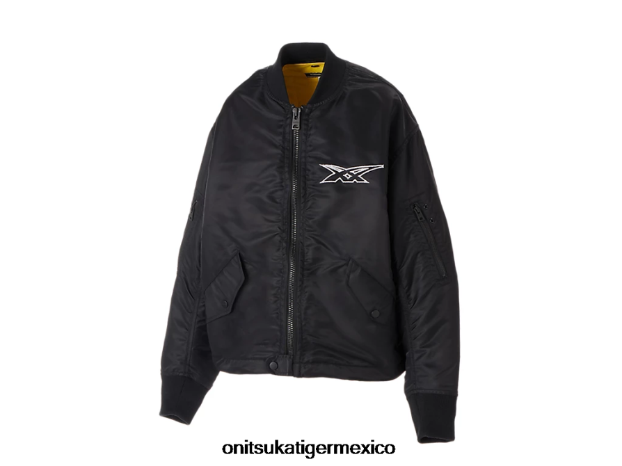 Onitsuka Tiger ropa 4P8D6N595 negro mujer chaqueta bomber