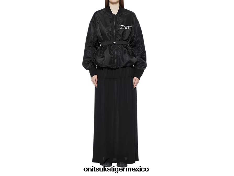 Onitsuka Tiger ropa 4P8D6N595 negro mujer chaqueta bomber
