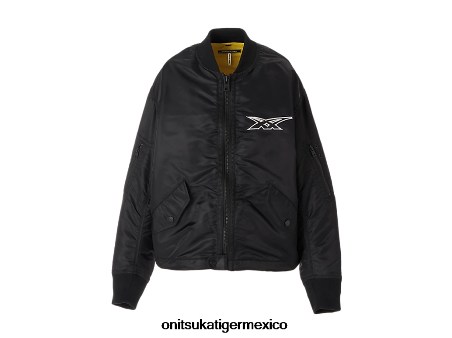 Onitsuka Tiger ropa 4P8D6N595 negro mujer chaqueta bomber