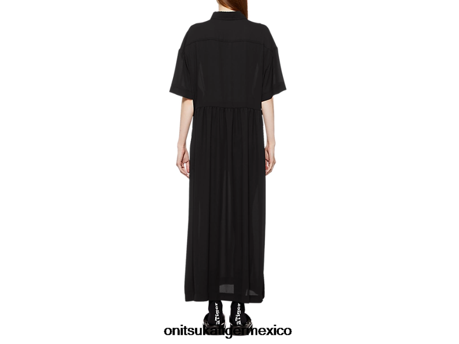 Onitsuka Tiger ropa 4P8D6N599 negro mujer vestido largo