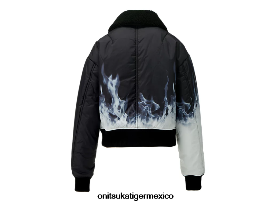 Onitsuka Tiger ropa 4P8D6N601 blanco negro mujer chaqueta ws p