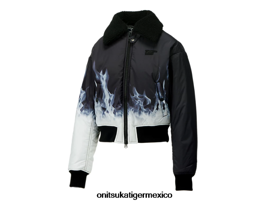 Onitsuka Tiger ropa 4P8D6N601 blanco negro mujer chaqueta ws p