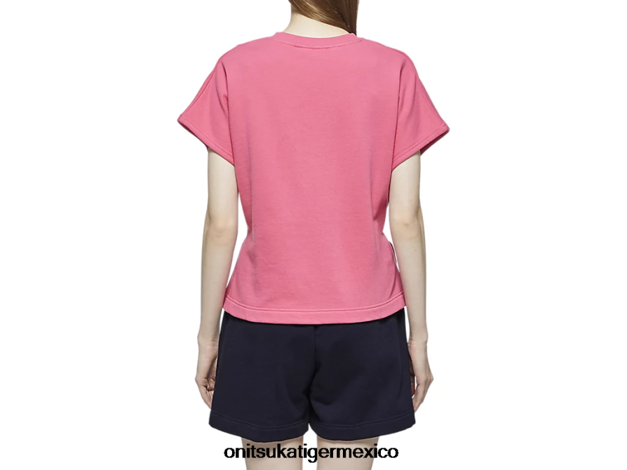 Onitsuka Tiger ropa 4P8D6N610 rosa mujer top manga corta