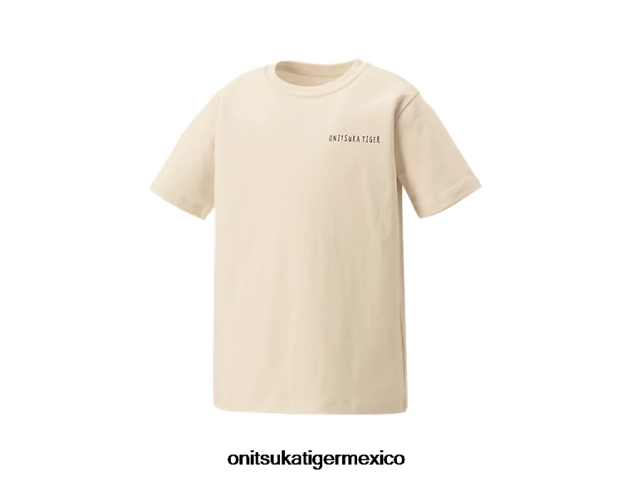 Onitsuka Tiger ropa 4P8D6N663 blanquecino niños camiseta gráfica