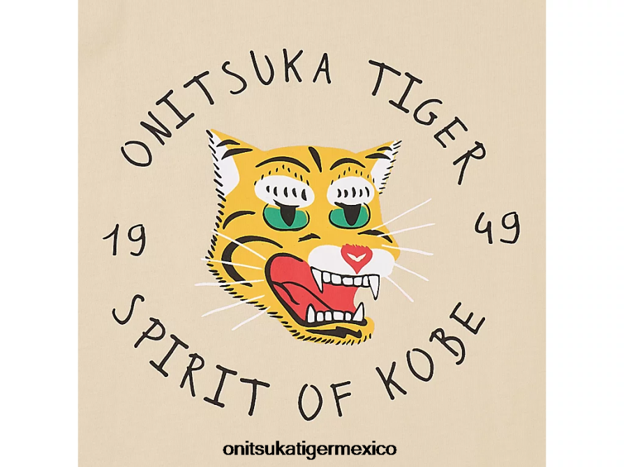 Onitsuka Tiger ropa 4P8D6N663 blanquecino niños camiseta gráfica