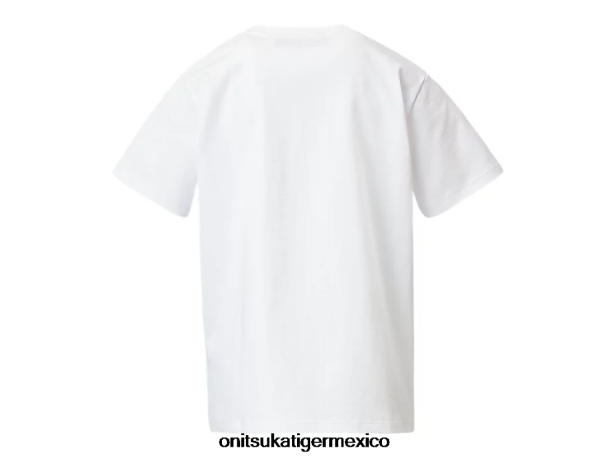 Onitsuka Tiger ropa 4P8D6N670 alerta blanca/roja real niños camiseta con logo