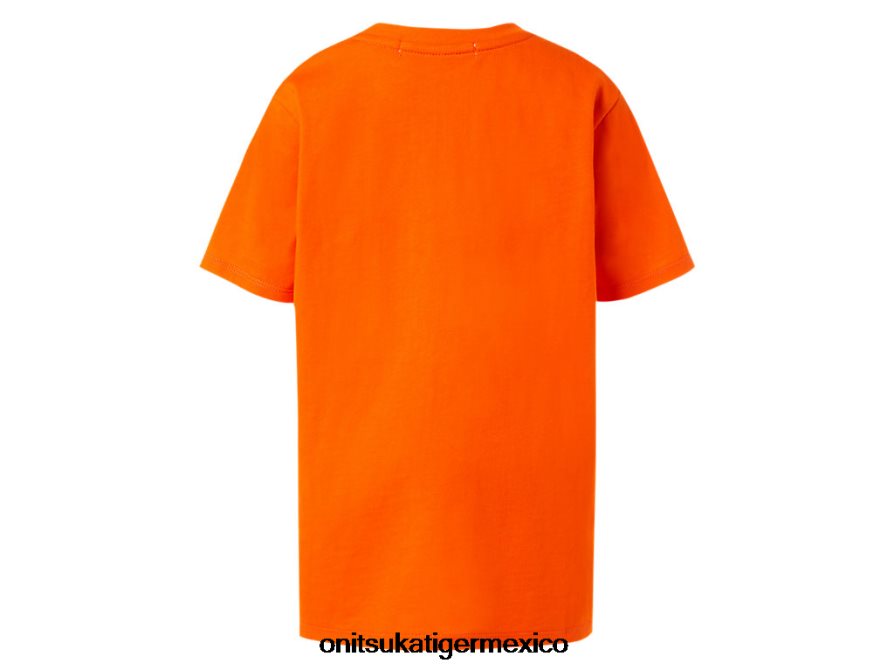 Onitsuka Tiger ropa 4P8D6N671 habanero niños camiseta gráfica