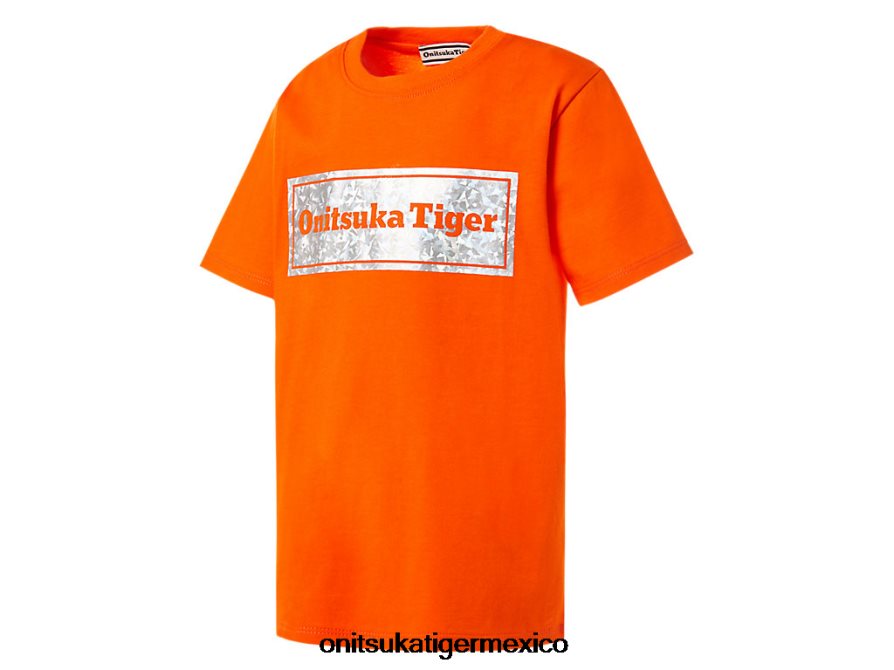 Onitsuka Tiger ropa 4P8D6N671 habanero niños camiseta gráfica