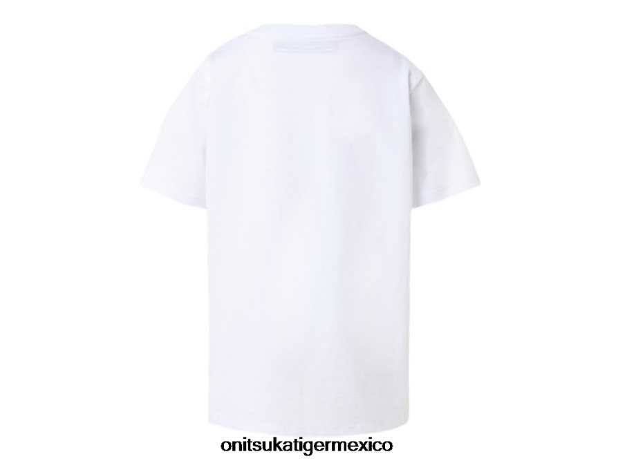 Onitsuka Tiger ropa 4P8D6N675 blanco real niños camiseta gráfica