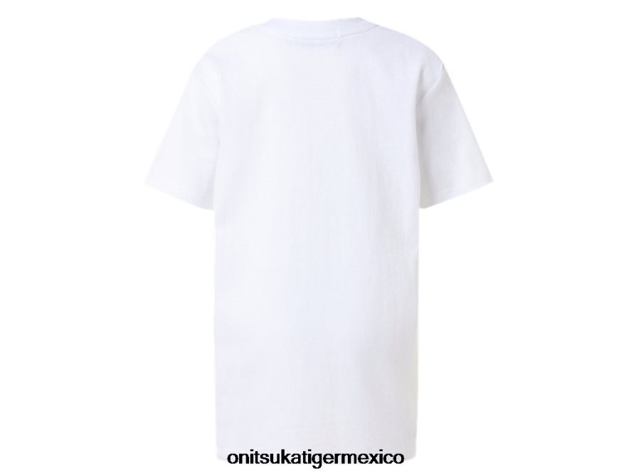 Onitsuka Tiger ropa 4P8D6N677 blanco real/rojo fuego niños camiseta con logo