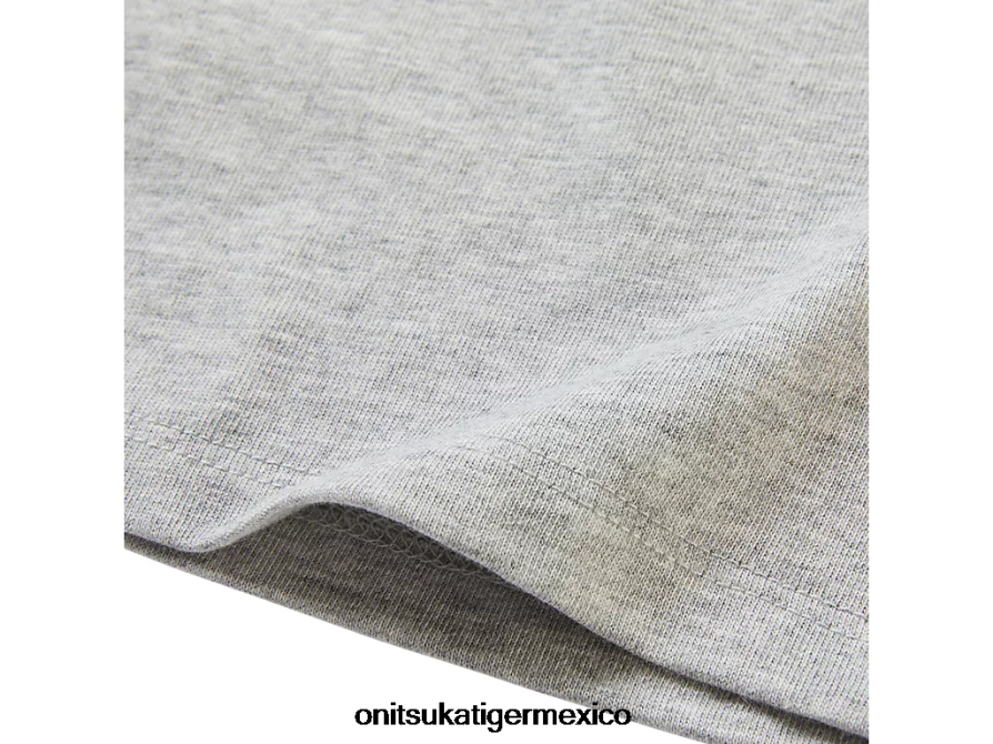 Onitsuka Tiger ropa 4P8D6N678 gris pluma niños camiseta gráfica