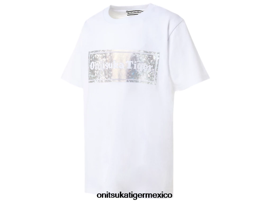 Onitsuka Tiger ropa 4P8D6N680 blanco real niños camiseta gráfica