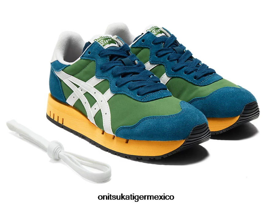 Onitsuka Tiger zapatos 4P8D6N10 verde espinaca/blanco unisexo calibre x