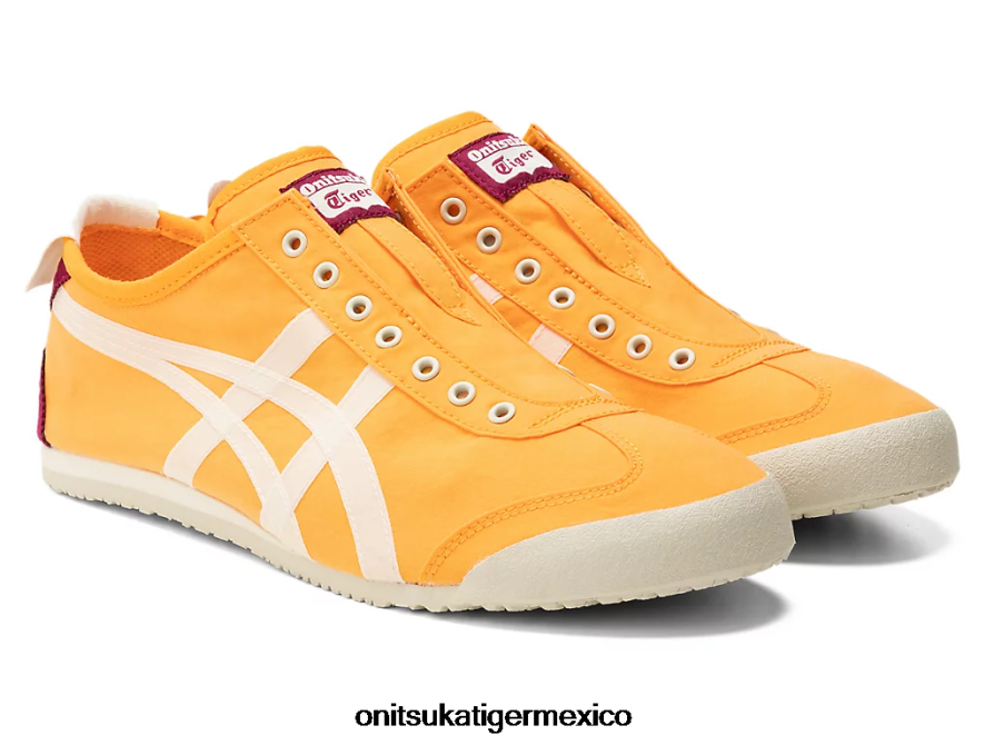 Onitsuka Tiger zapatos 4P8D6N120 cítricos/crema unisexo México 66 sin cordones