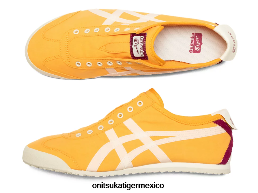 Onitsuka Tiger zapatos 4P8D6N120 cítricos/crema unisexo México 66 sin cordones