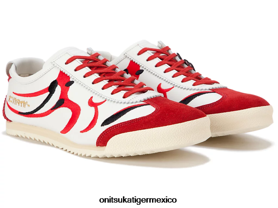 Onitsuka Tiger zapatos 4P8D6N140 blanco/rojo clásico hombres México 66 de lujo