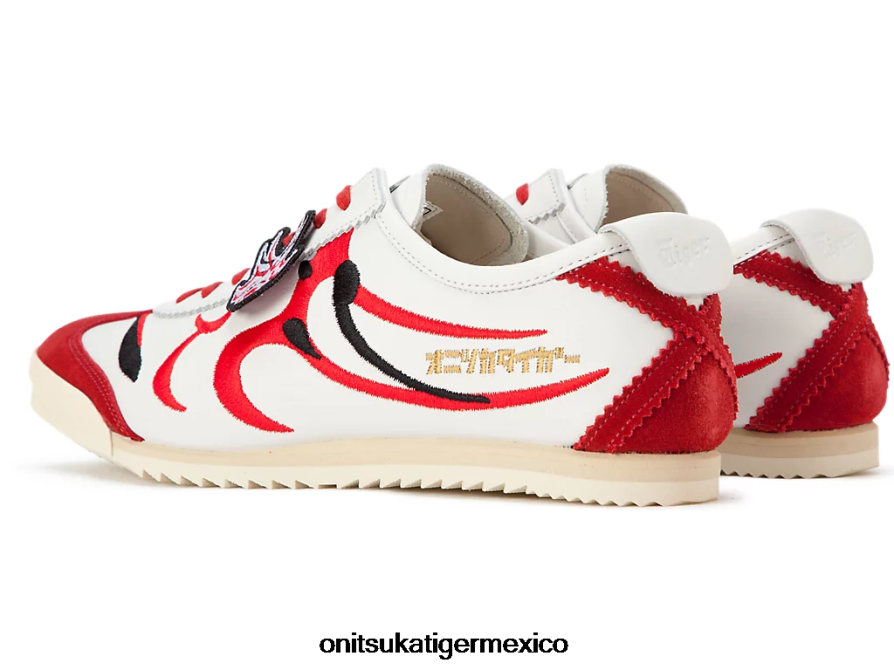Onitsuka Tiger zapatos 4P8D6N140 blanco/rojo clásico hombres México 66 de lujo