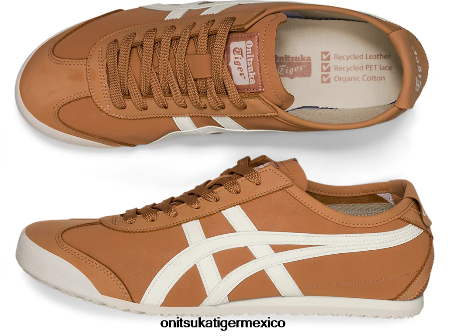 Onitsuka Tiger zapatos 4P8D6N145 rojo arena/crema unisexo México 66