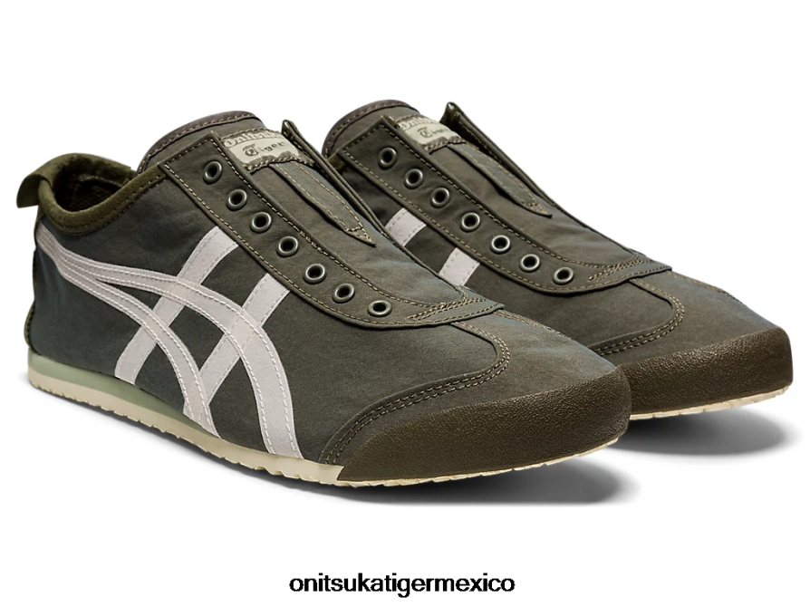 Onitsuka Tiger zapatos 4P8D6N180 manto verde/abedul unisexo México 66 sin cordones