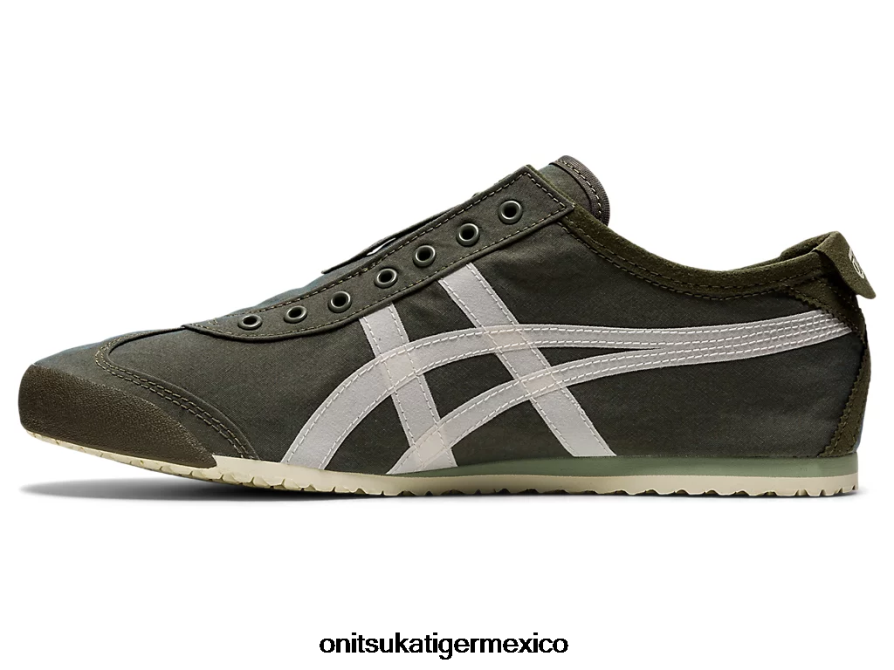 Onitsuka Tiger zapatos 4P8D6N180 manto verde/abedul unisexo México 66 sin cordones