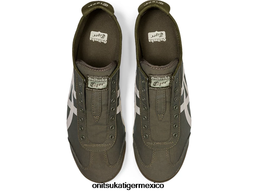Onitsuka Tiger zapatos 4P8D6N180 manto verde/abedul unisexo México 66 sin cordones