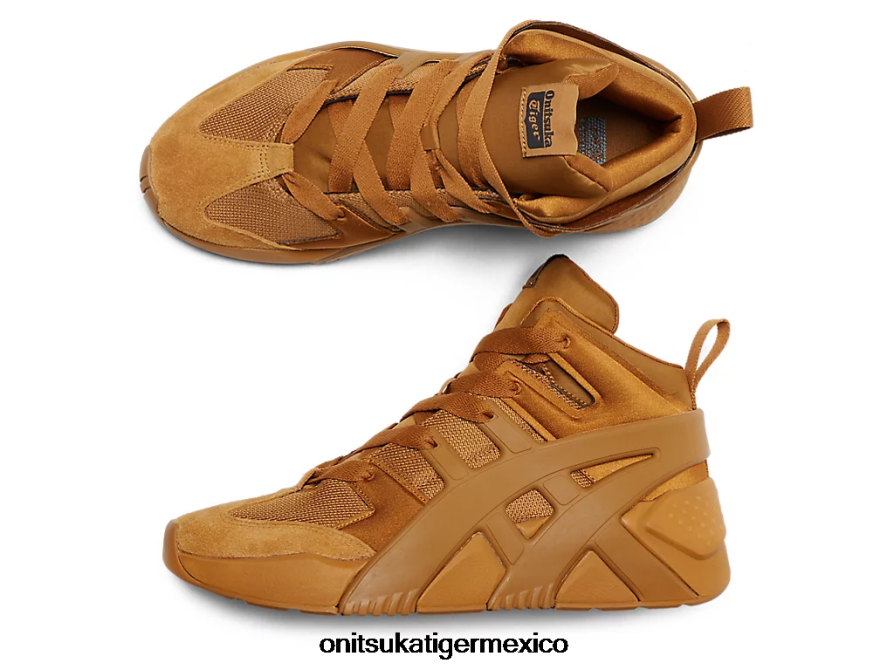 Onitsuka Tiger zapatos 4P8D6N207 presidio bronceado unisexo zapatillas deportivas con logo grande infladas