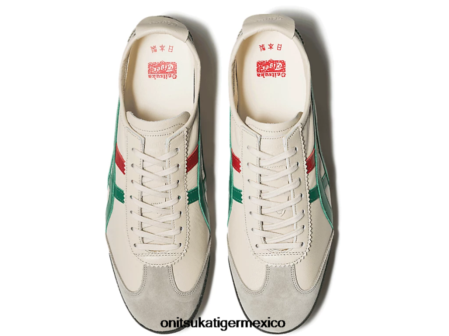 Onitsuka Tiger zapatos 4P8D6N24 crema/verde hombres México 66 de lujo